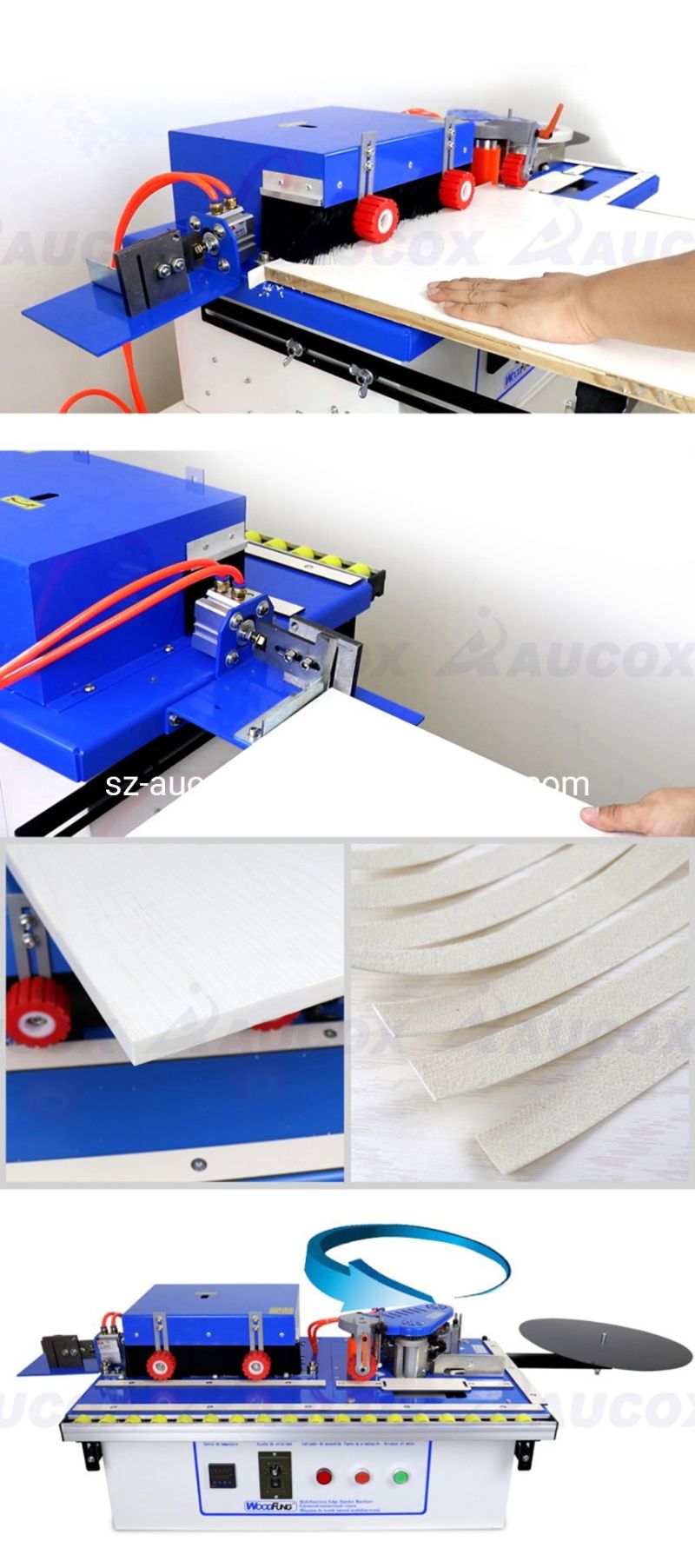 MDF/PVC Edge Banding Machine with Gluing and Trimming