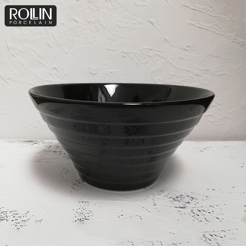 High Quality China Porcelain Round Bowls Deep Bowls Ramen Bowl