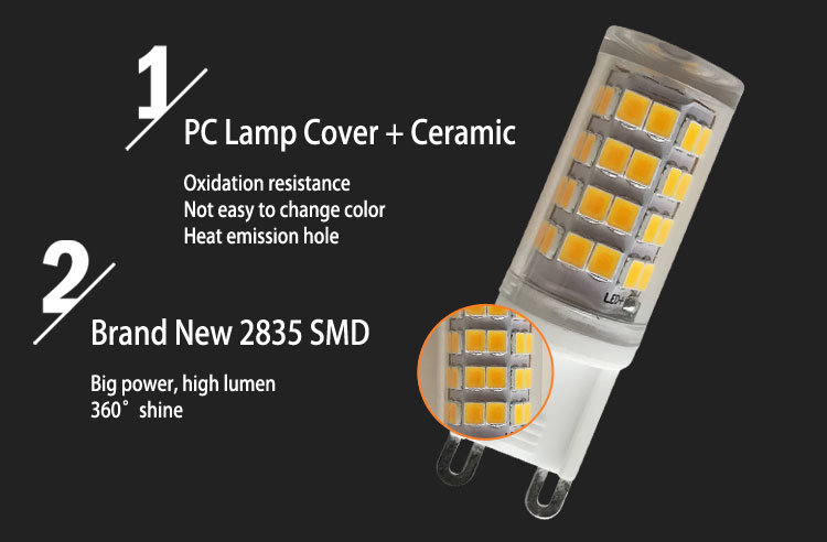 Warm White 4.5wattage 230V 240V Dimmable G9 LED Warm White Bulbs