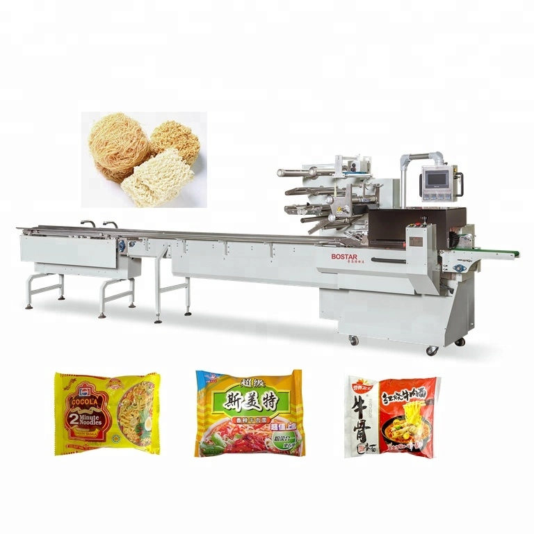 High Speed Horizontal Form Fill Seal Packing Line for Fried Instant Noodles Automatic