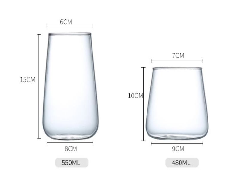 Glass Water Cup/Household Glass Water Cup/Juice Cup/Water Drop Coffee Cup/Pyrex Glass Water Cup