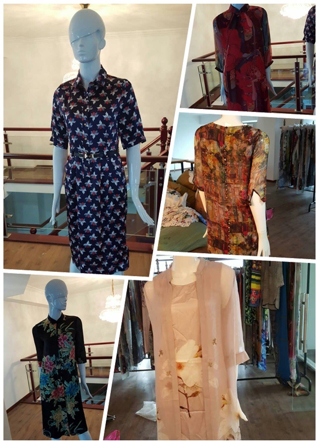 Lightweight Digital Print 100% Silk Chiffon Fabric for Lady Dress (SZ-0051)