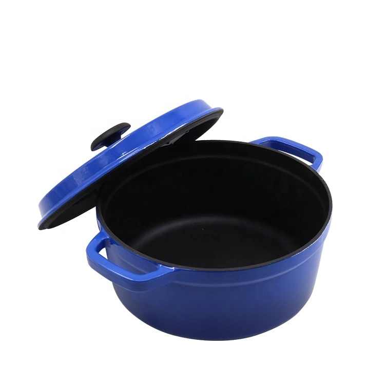 Hot Sale 24cm Casserole Hot Pot Enamel Soup Pot Cast Iron Cooking Casserole