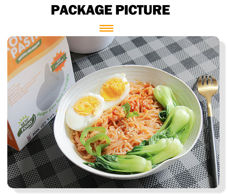 Low Carb and Low Calories Shirataki Noodles Konjac Instant Noodle