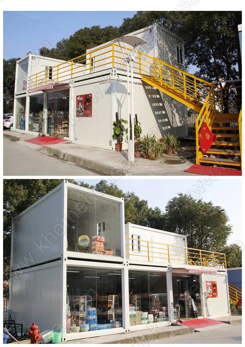 Easy Install Village Convenience Store Prefabricated Modular Container Shop