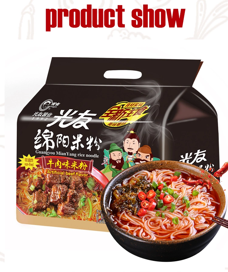 Wholesale Instant Rice Noodles Family Pack (135g*4bags) Beef Non-Fried Healthy Food Instant Vermicelli