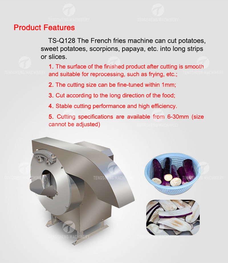 Food Machine Industrial Potato French Fries Cutting Machine Fruit Strips Sweet Potato Slicing Machine (TS-Q128)