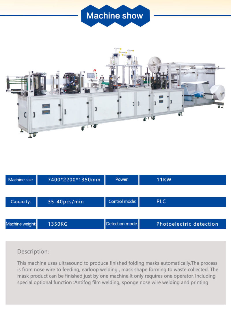 Kyd Hot Sale Full Automatically Nonwoven Disposable Respirator Making Machine