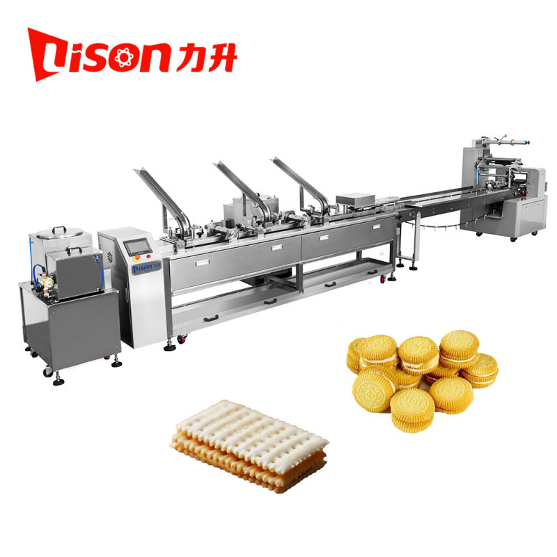 Full Automatic 3+2 Single Flavor Biscuit Sandwich Machine and Packing Machine