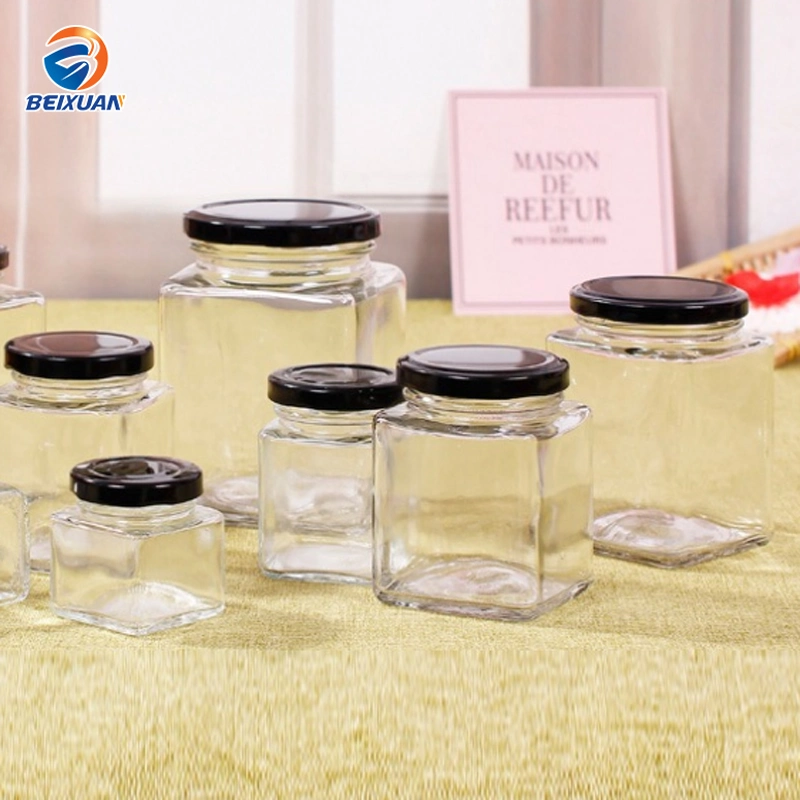 Wide Mouth Glass Jar with Lid Honey Jar Glass