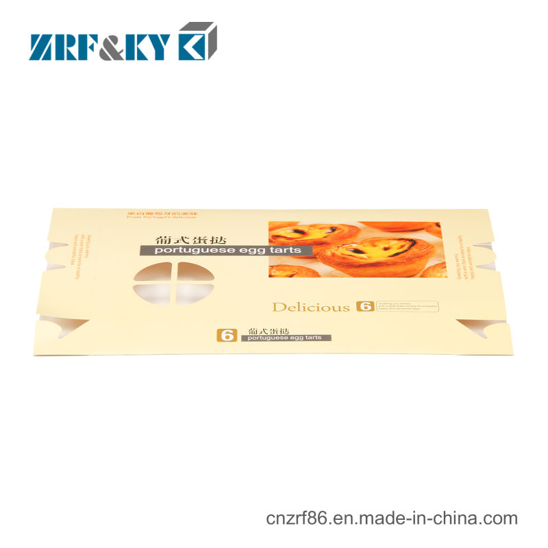 Custom Printed Food Grade Cake/Custard/Egg Tarts Packaging Boxes for Bakery