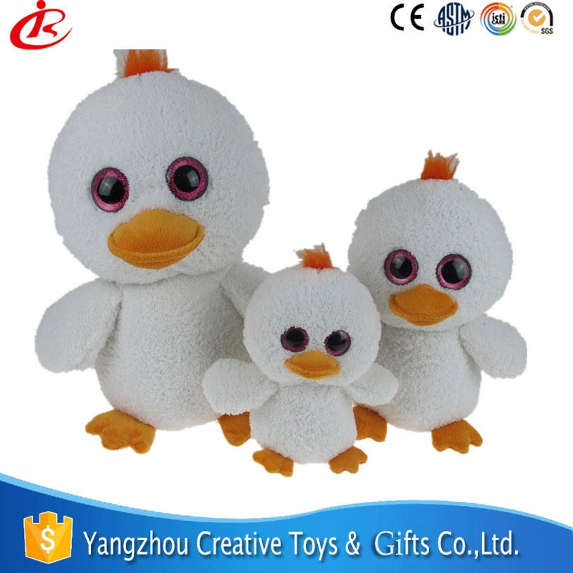 Customized Short Fur Stuffed Plush Duck with Big Eyes/Stuffed Plush Duck Toy