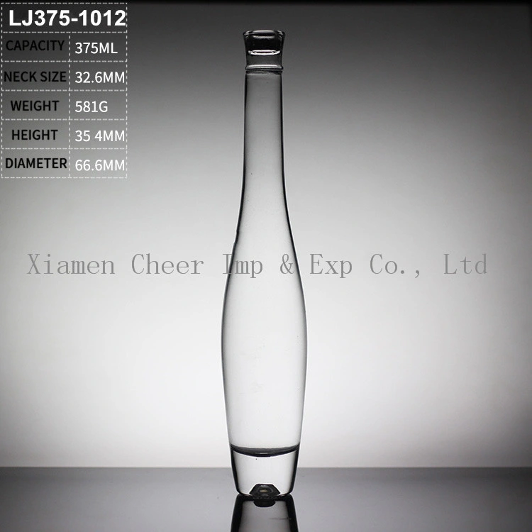 375ml Crystal Glass Clear Bottle Tall Thin Bottle