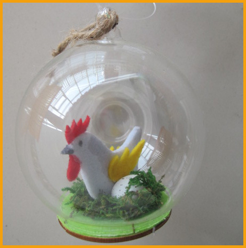 2016 New Design Christmas Glass Ball with Chicken