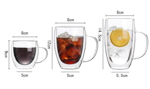 Glass Cups for Coffee Pyrex Glass Coffee Mug 12oz Coffee Cup 8oz Glass Tea Cup