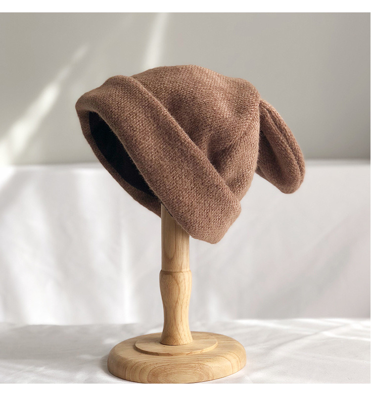 Winter Korean Style Warm Rabbit Ear Knitted Woolen Hat