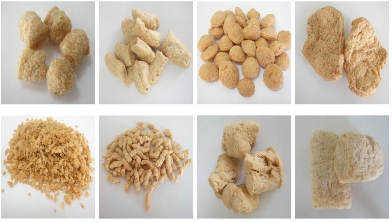 Soybean Vegetarian Meat Chunk Nuggets Protein Badi Production Processing Line