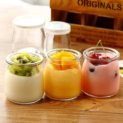 Glass Heat-Resistant Homemade Yogurt Jam Jar with Lid