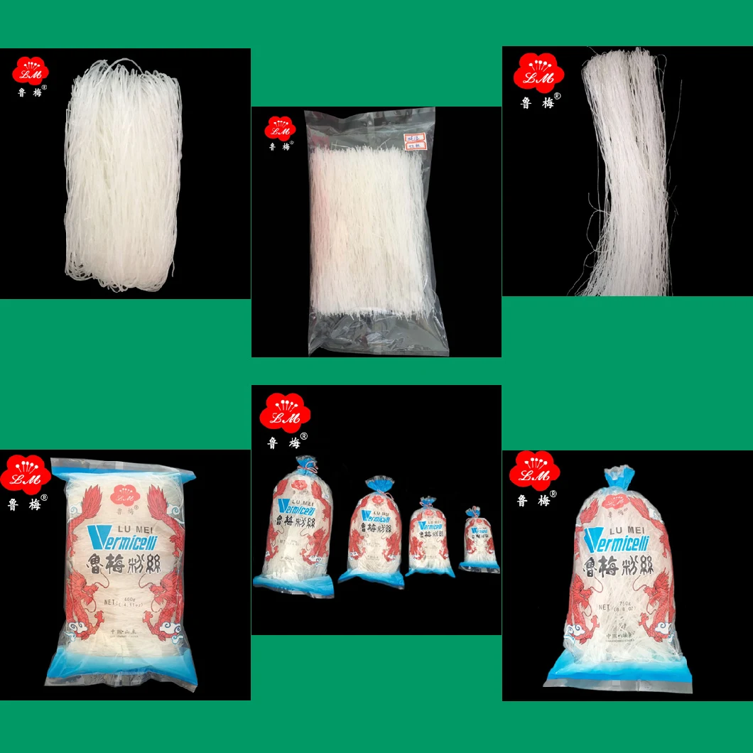 Manufacturer Price Chinese Brands Dried Long Kou Vermicelli Pea Mung Bean Starch Glass Noodle