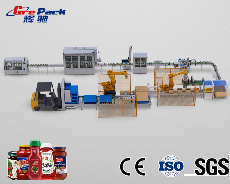 New Finished Spicy Chilli Sauce Paste Filling Machine Line