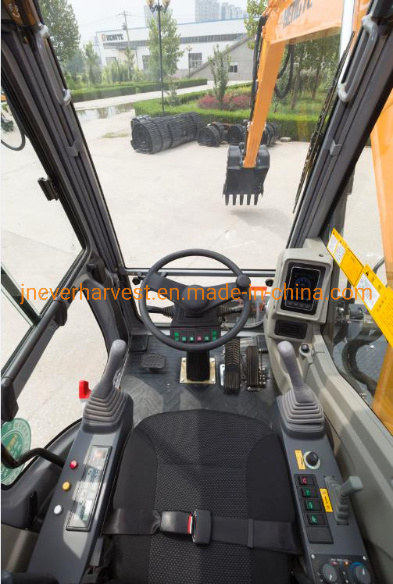Korean Hydraulic System 13 Ton Industrial Wheel Digger Excavator with Parts