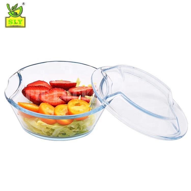 Amzaon / Supermarket Hot Sale Pyrex Glass Casserole Dish Pot with Glass Lid Set