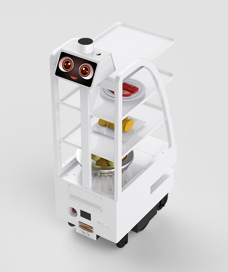 OEM ODM Factory Price Meal Distribution Service Robot Multi-Layer Dessert Delivery Machine Intelligent Navigation for Restaurant