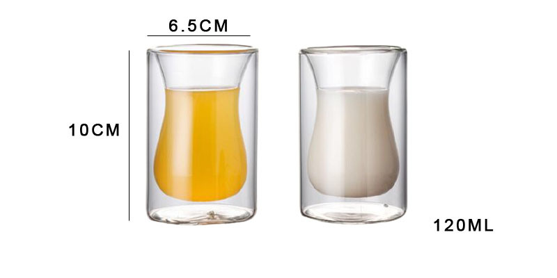 120ml Coffee Cup Whisky Glass Cup Coffee Glass Pyrex Glass Tea Cup Double Wall Glass Cup