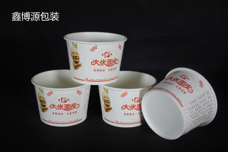 Customized Disposable Takeaway Paper Bowl Food Package Container for Salad Noodles Fast Food Shop