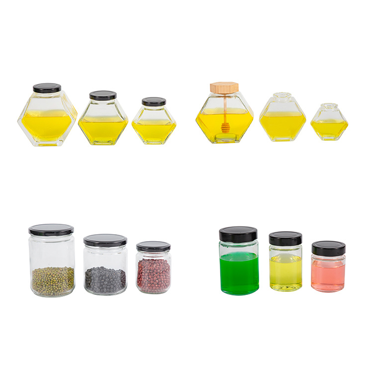 Wide Mouth Glass Canning Jars Glass Containers with Metal Lids
