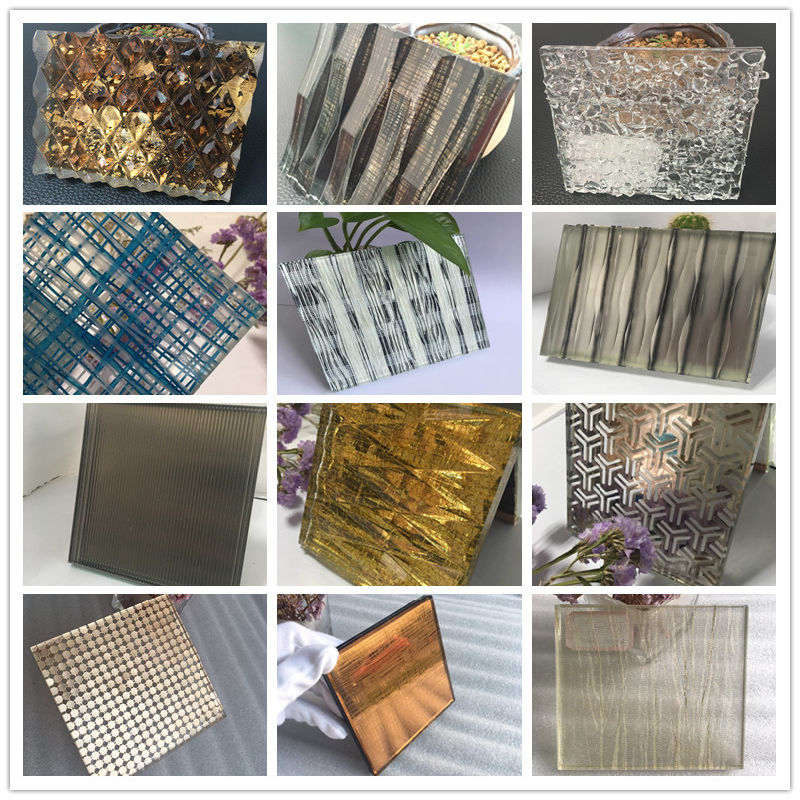 Customized Silk Printed Glass/Laminated Glass/Safety Glass/Decorative Glass with Golden Silk