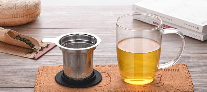 Borosilicate Glass Tea Mug Tea Glass Mug with Infuser Promotion Mug Office Cup Glass Water Cup