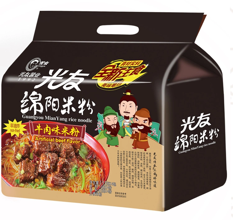 Wholesale Instant Rice Noodles Family Pack (135g*4bags) Beef Non-Fried Healthy Food Instant Vermicelli