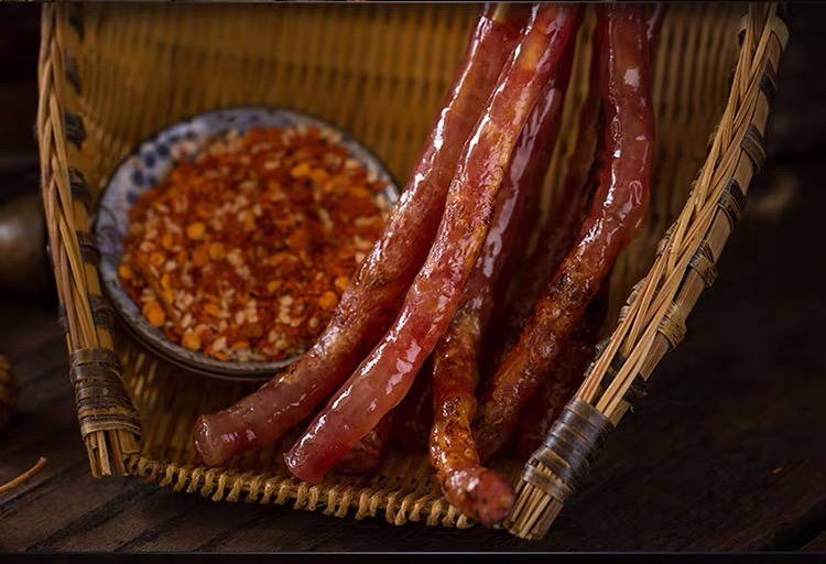 Chinese Traditional Food for Spring Festival Smoked Spicy Sausage