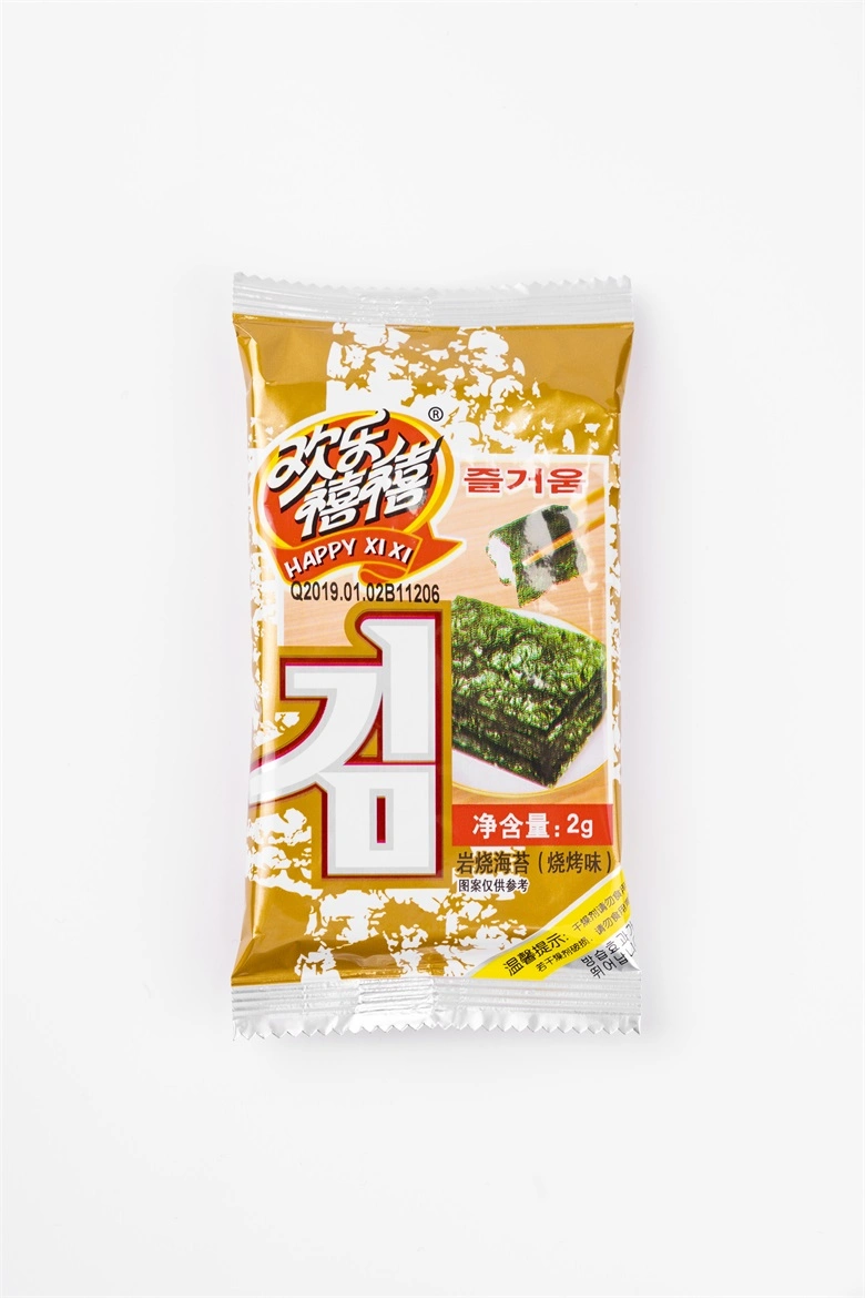 16g Joyfulcici Spicy BBQ Flavour Seaweed Green Snacks Seaweed for Vegetarian with Hahal