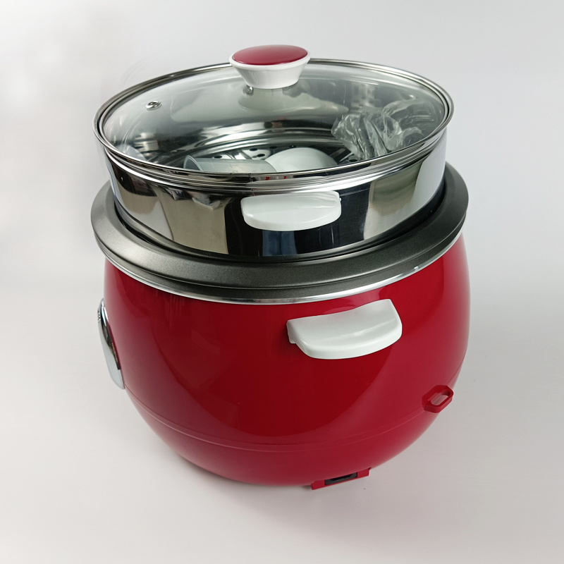 Big Capacity Automatic Drum Rice Cooker with Steam Stay Made in China Red