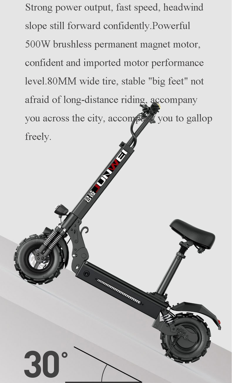 Wide Wheel 11 Inch Fat Tire Electric Kick Scooters for Adults 1000W