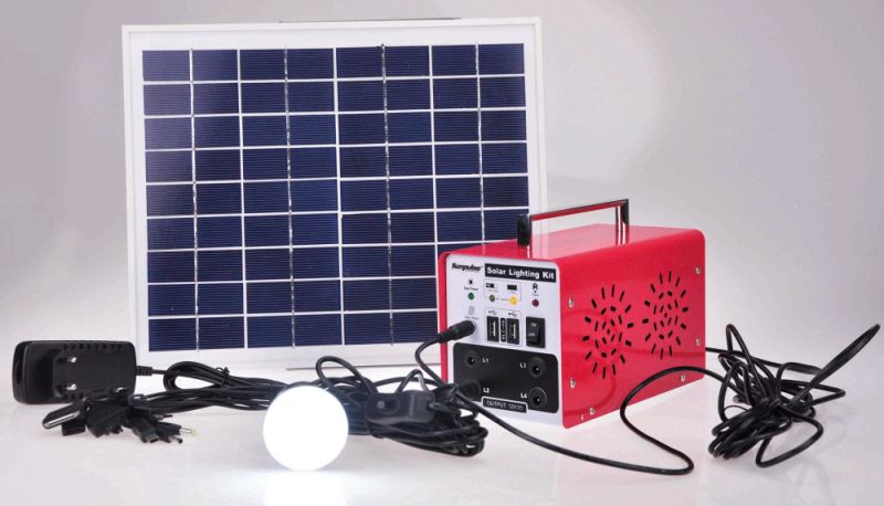 50W Home Solar Lighting System with 2PCS or 3PCS or 4PCS or 6PCS 3W Solar Lights