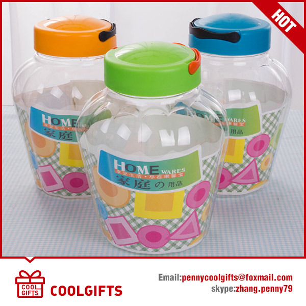 3700ml Plastic Pet Wide Mouth Candy Jar, Cosmetic Jar with PP Lid