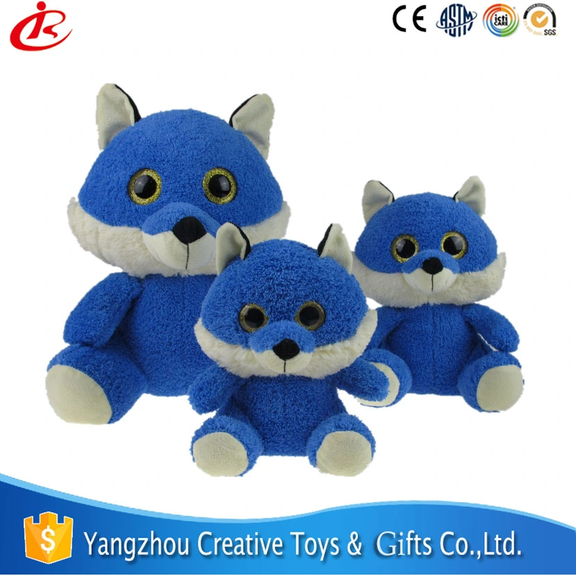 Customized Short Fur Stuffed Plush Fox with Big Eyes/Stuffed Plush Fox Toy