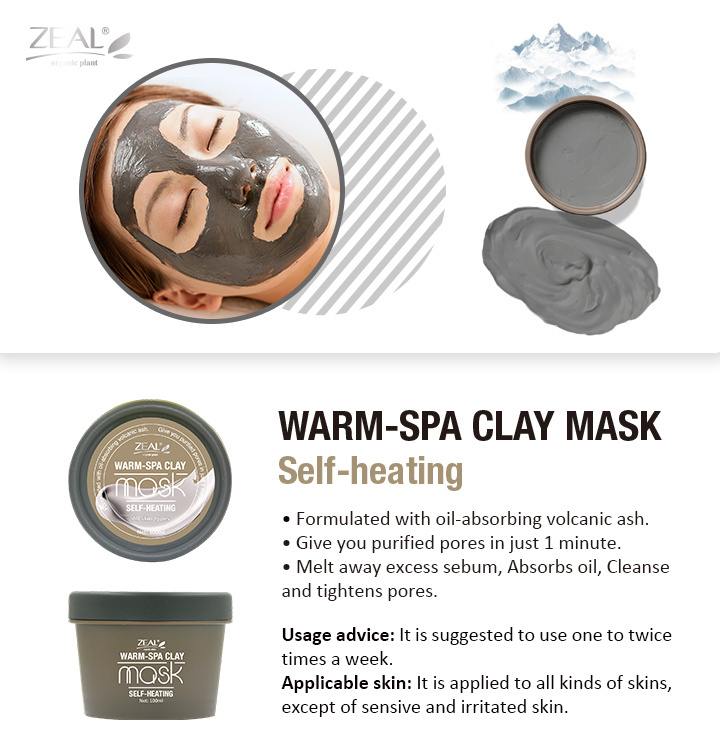 Best Quality Self-Heating Warm SPA Clay Mask for Skin Care