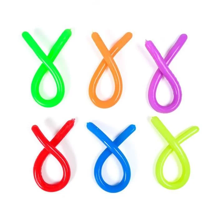 Stretchy Jelly String Noodles Thin Rubber Fidget Sensory Toys