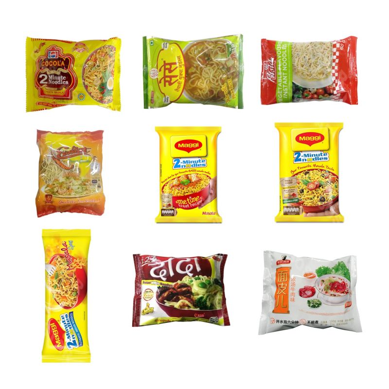 Asian Ramen Instant Noodles Block Dried Sustainable Noodle Automatic Horizontal Pillow Flow Wrappers Packing Packaging Wrapping Filling Sealing Machine