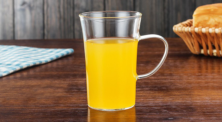 Pyrex Glass Coffee Cup with Handle Borosilicate Glass Tea Cup Cold Juice Glass Cup