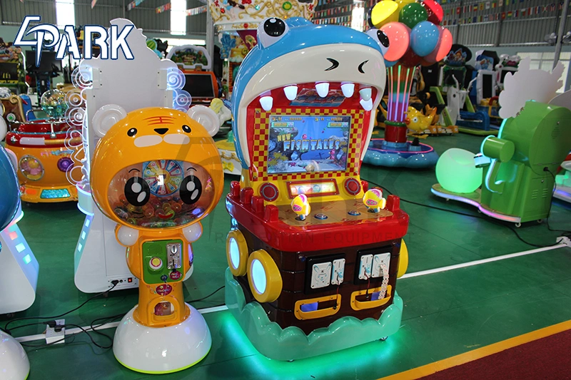 Kids Coin Operated Big Fish Eat Small Fish Hunter Redemption Video Prize Game Machine
