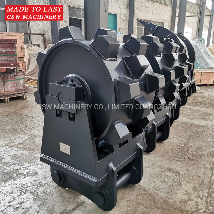 1 Meter Wide Excavator Compactor Wheel Customized for Road Construction
