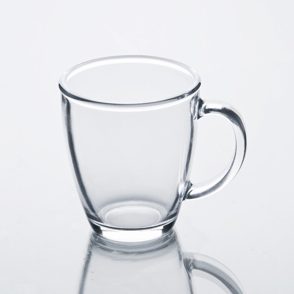 380ml Hot Sales High White Glass Beer Mug with Handle