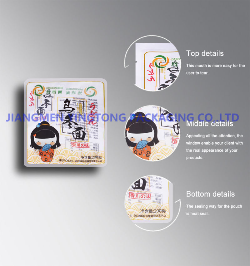China Factory Plastic Composite Food Packaging Pouches for Noodles