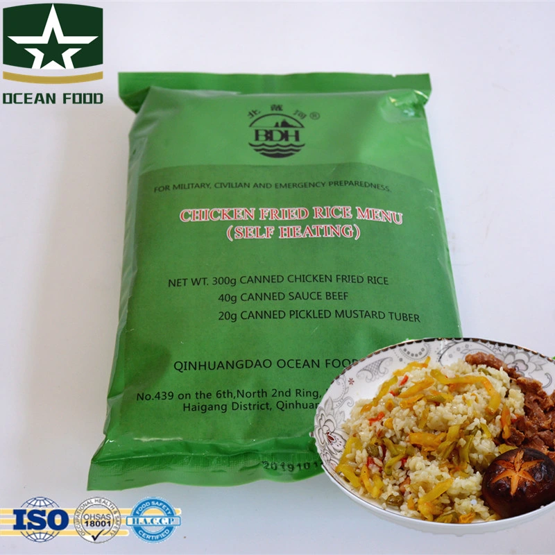 Ready to Eat Foods Instant Quick Cook Self-Heating Chicken Fried Rice Meal