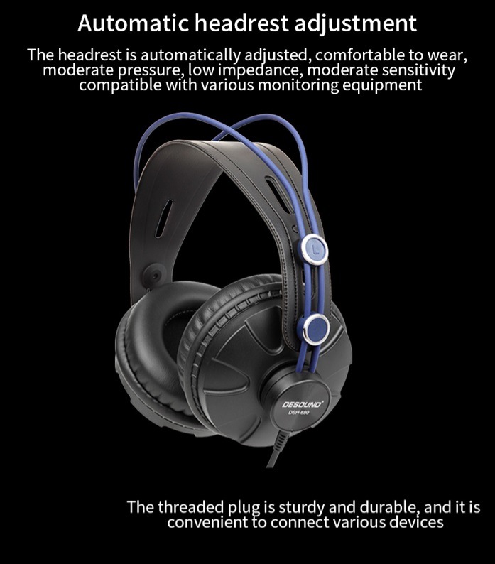 Automatically Adjusted Headband Headset with 3m Cable Length